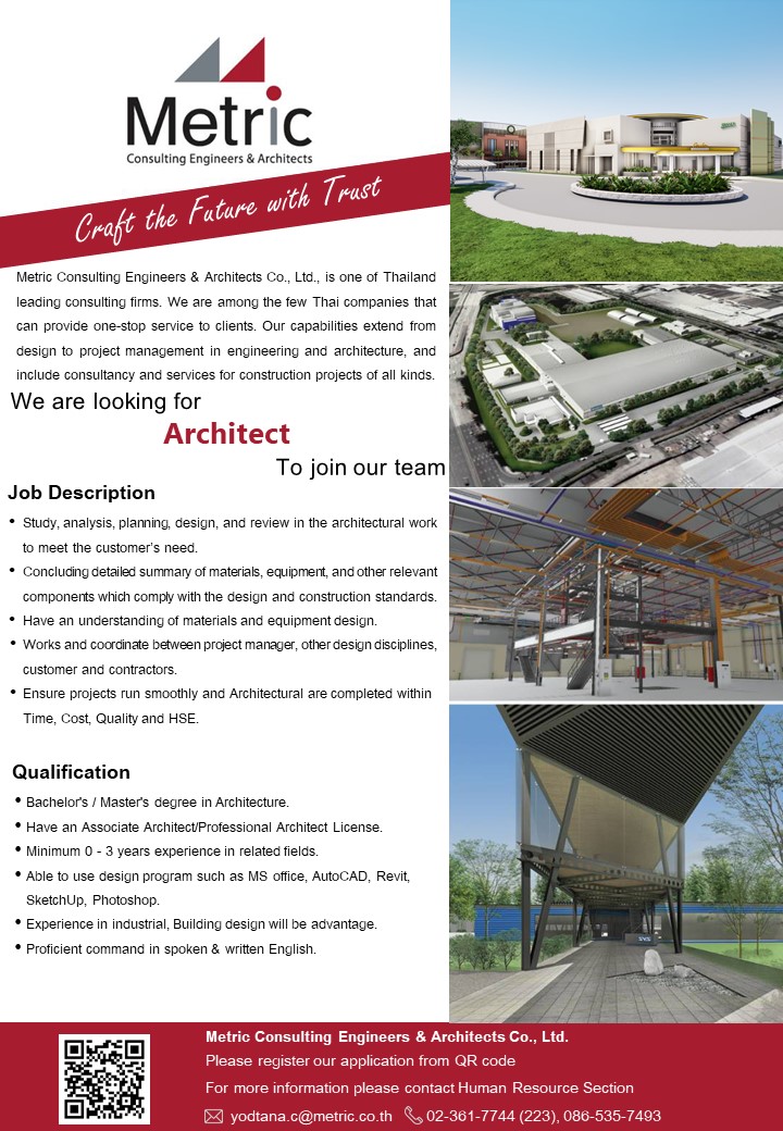 We are looking for ARCHITECT to Join our Team