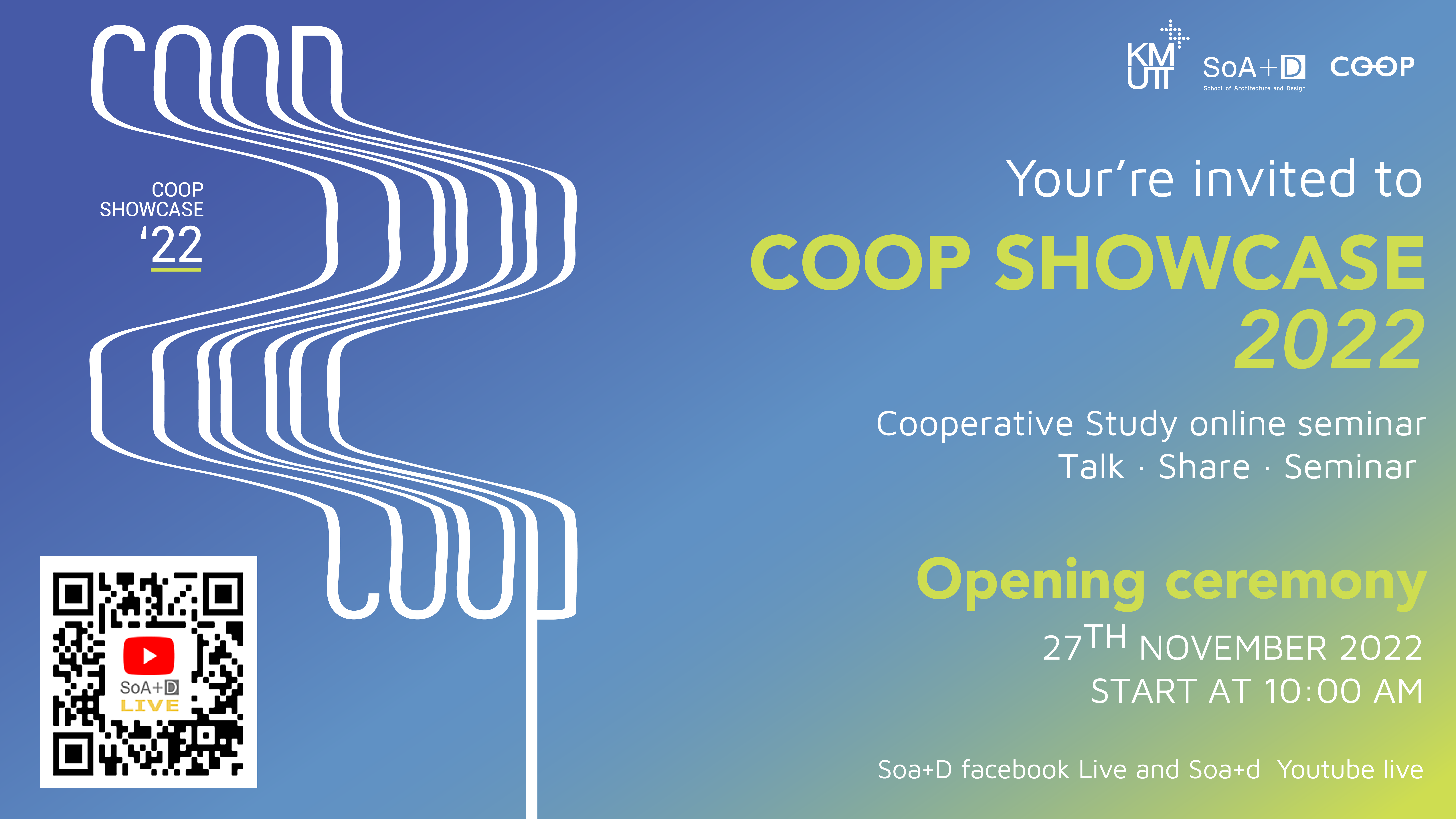 SoA+D COOP SHOWCASE 2022 LIVE!! 27.11.22